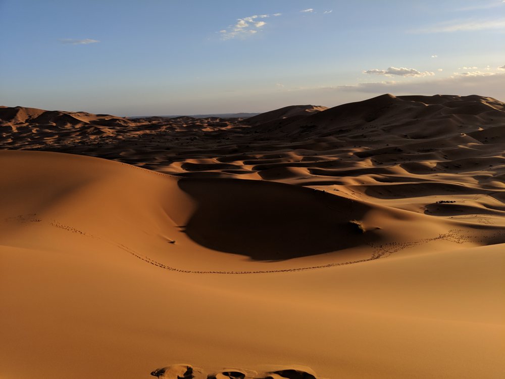 Desert Sand Dunes near sunset