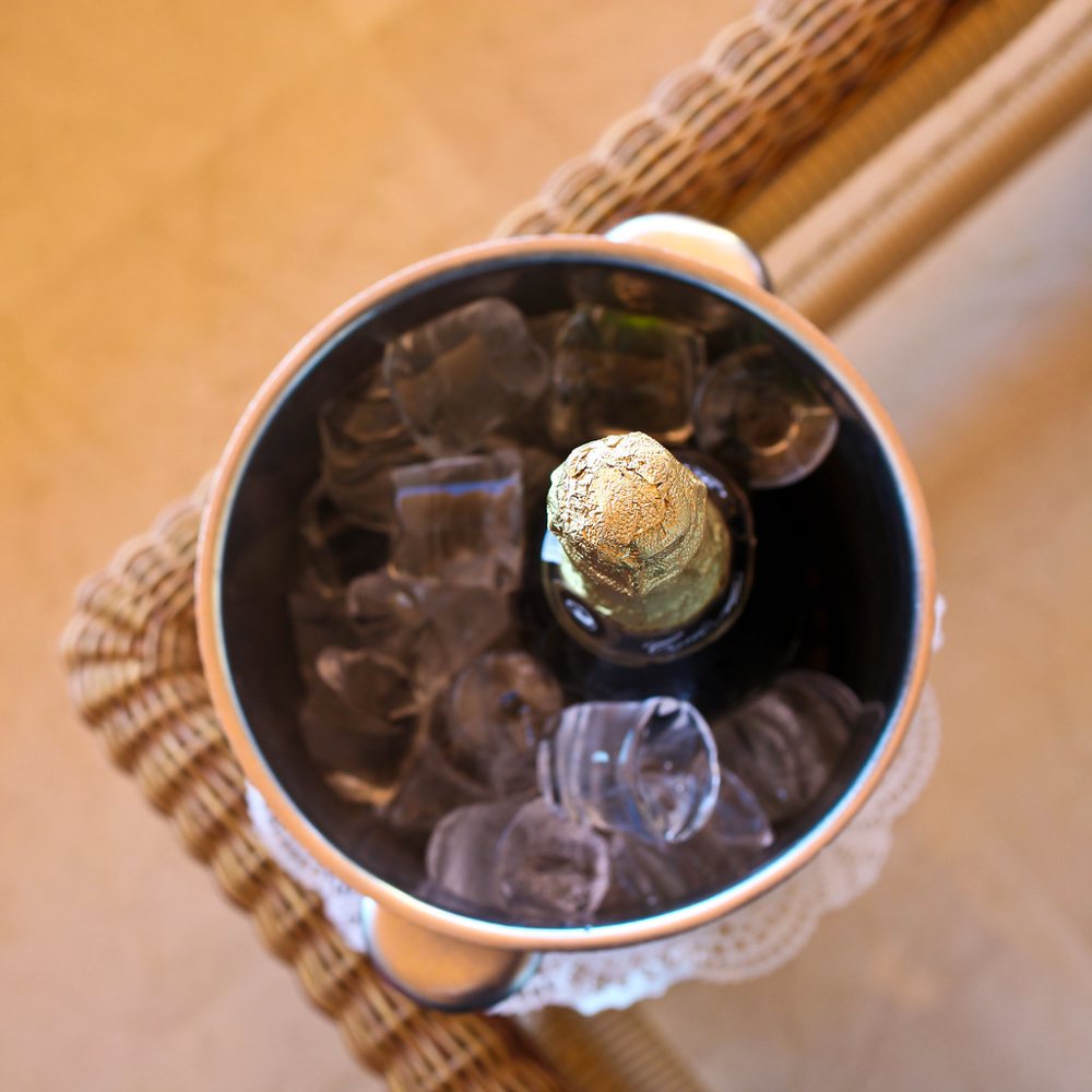Bottle in ice bucket