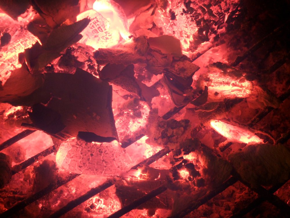 Glowing embers