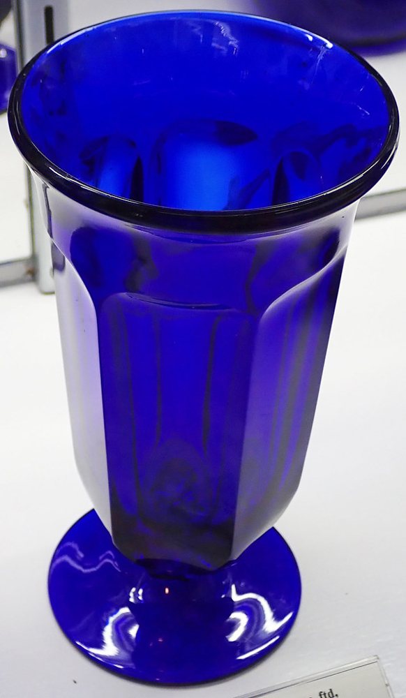 Heisey glass (341 Old Williamsburg ice tea glass; Cobalt)