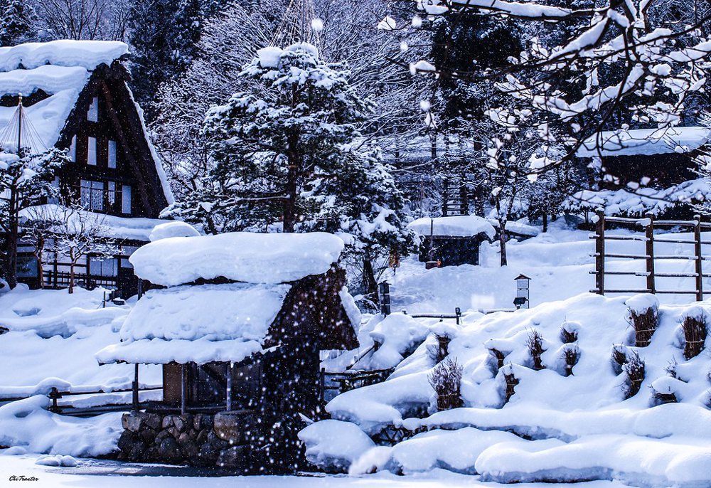 Real life snow globe, Hida Folk Village, Takayama, Japan #Winter #Japan