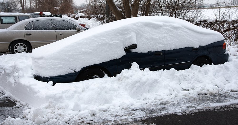 Snow Covered Car