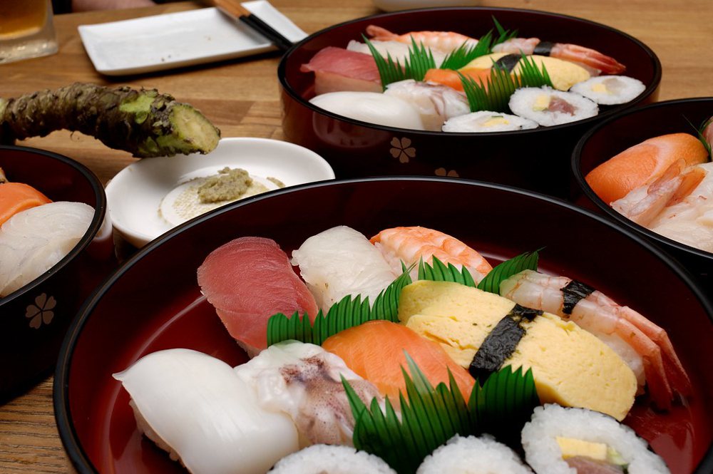 Sushi and Fresh Wasabi
