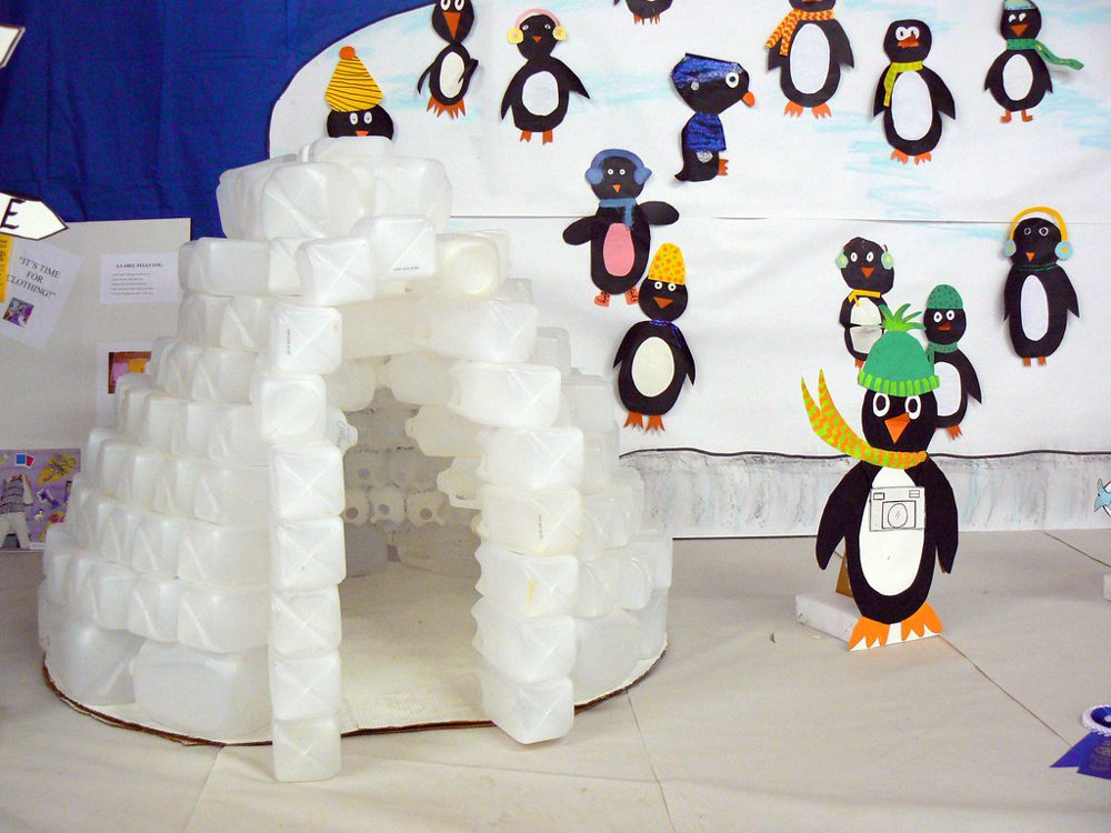 Milk carton igloo