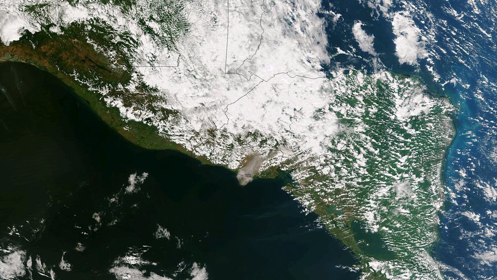 Chaparrastique Volcano Eruption Captured by Satellite
