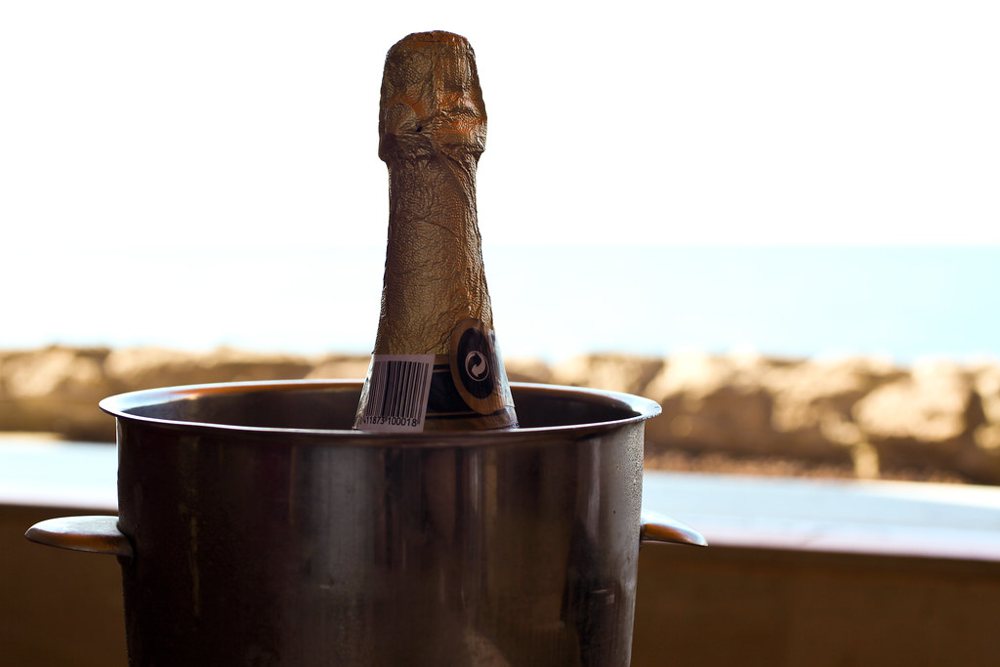 Champagne in ice bucket