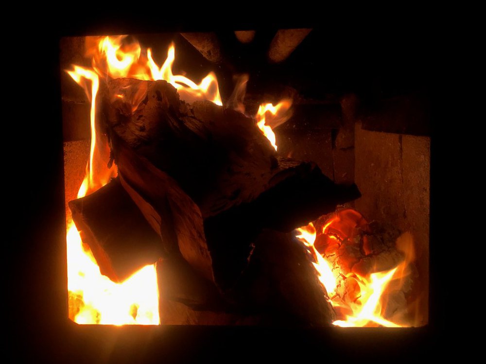 First Wood Stove Fire of the Season