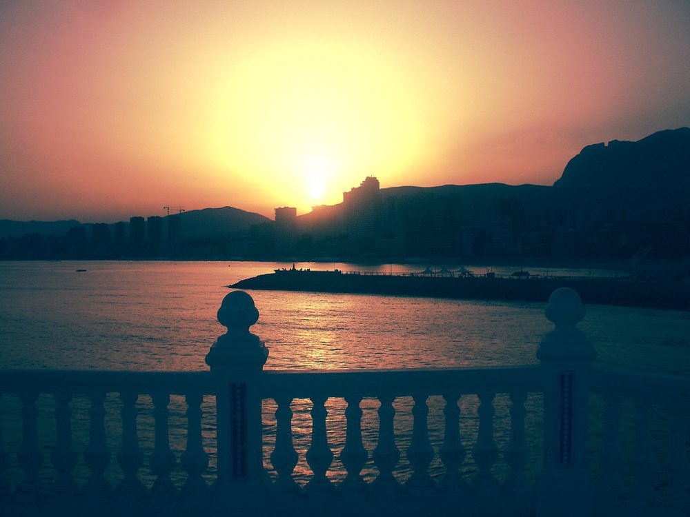 Seeing the sun sunset.