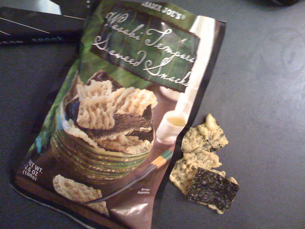 Wasabi tempura seaweed snacks